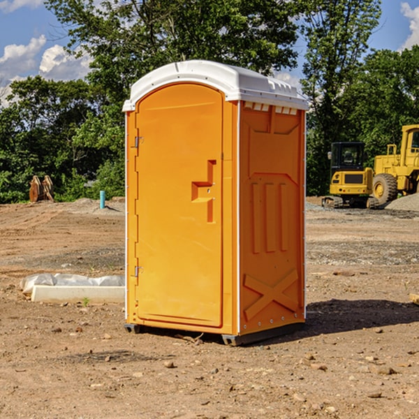 how often are the portable restrooms cleaned and serviced during a rental period in Johnstown